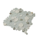 White 12x12 Glossy Matte Bubble Glass Marble Mosaic Tile (5 pack, 4.67 sq ft/case) by Apollo Tile