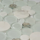 White 12x12 Glossy Matte Bubble Glass Marble Mosaic Tile (5 pack, 4.67 sq ft/case)