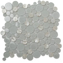 White 12x12 Glossy Matte Bubble Glass Shell Mother of Pearl Mosaic Tile