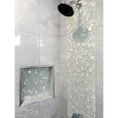 White 12x12 Glossy Matte Bubble Glass Shell Mother of Pearl Mosaic Tile by Apollo Tile