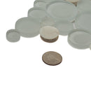 White 12x12 Glossy Matte Bubble Glass Shell Mother of Pearl Mosaic Tile by Apollo Tile