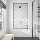 White 12x12 Glossy Matte Bubble Glass Shell Mother of Pearl Mosaic Tile by Apollo Tile