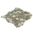 Light Brown 12x12 Glossy Textured Multi-shaped Glass Resin Mosaic Tile (5 pack, 4.67 sq ft/case)