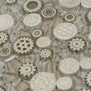 Light Brown 12x12 Glossy Textured Multi-shaped Glass Resin Mosaic Tile (5 pack, 4.67 sq ft/case)