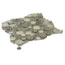 Light Brown 12x12 Glossy Textured Multi-shaped Glass Resin Mosaic Tile (5 pack, 4.67 sq ft/case)