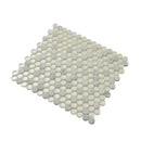 White 12x12 Glossy Penny Round Glass Marble Mosaic Tile (5 pack, 4.83 sq ft/case)