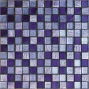 Purple 12x12 Polished Foiled Square Glass Resin Stone Mosaic Tile (5 pack, 4.83 sq ft/case)