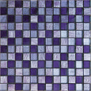 Purple 12x12 Polished Foiled Square Glass Resin Stone Mosaic Tile (5 pack, 4.83 sq ft/case) - Sample