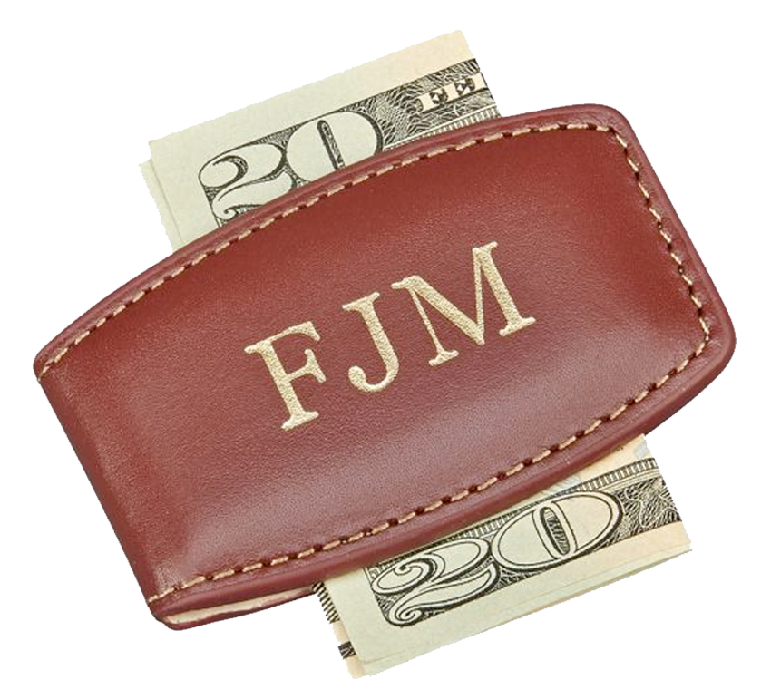 Brown Leather Money Clip, photo 5 of 8