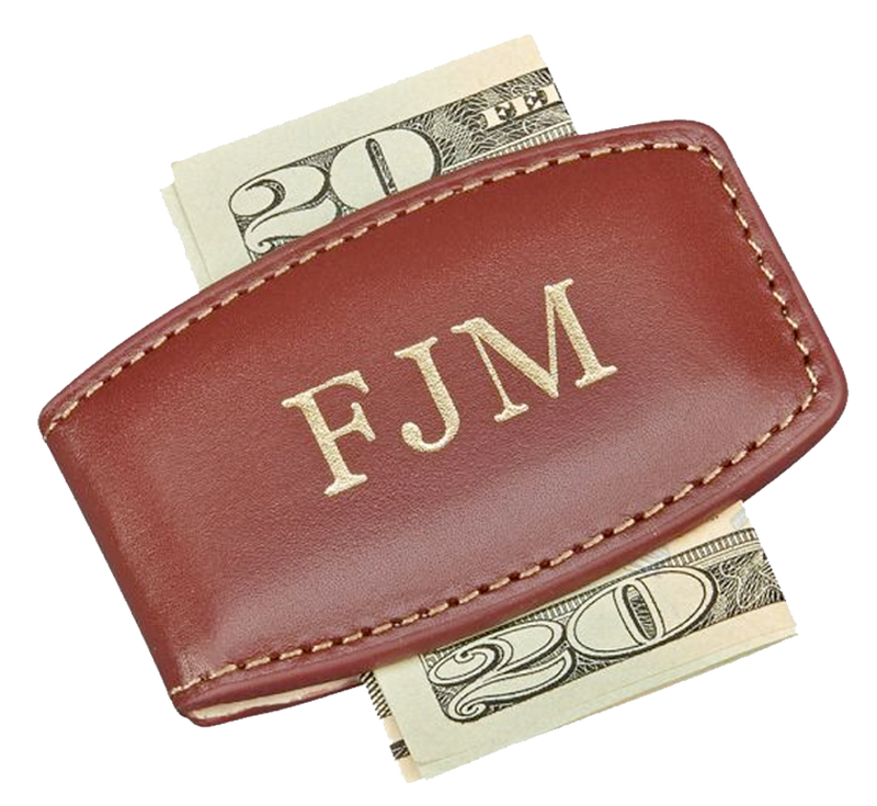 Brown Leather Money Clip, photo 5 of 8