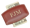Brown Leather Money Clip