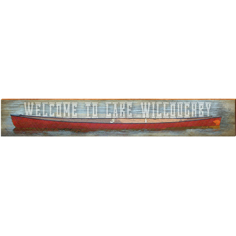Lake Willoughby, Vermont Welcome Wooden Sign | Wall Art Print on Real Wood