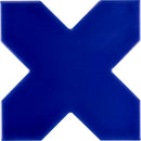 Cobalt Blue 5x5 Glossy Cross Ceramic Tile (27 pack, 5.37 sq ft/case)