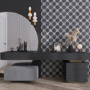 Black 5x5 Matte Ceramic Cross Deco Tile (27 pack, 5.37 sq ft/case)