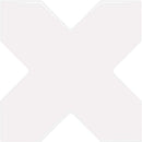 Pearl White 5x5 Glossy Cross Ceramic Tile (27 pack, 5.37 sq ft/case)