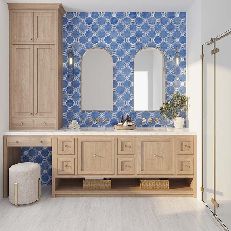 Cornflower Blue 5x5 Matte Star Ceramic Tile (27 pack, 5.37 sq ft/case), photo 5 of 9