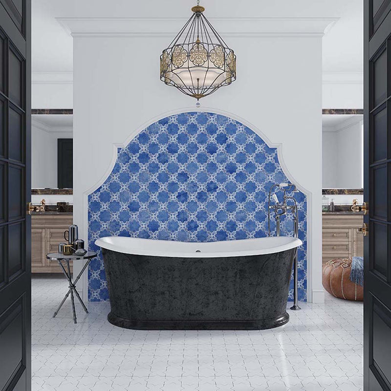 Cornflower Blue 5x5 Matte Star Ceramic Tile (27 pack, 5.37 sq ft/case), photo 7 of 9