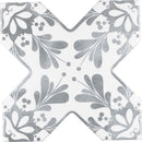 Light Gray 5x5 Matte Ceramic Cross Deco Tile (27 pack, 5.37 sq ft/case)
