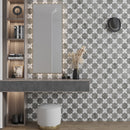 Light Grey 5x5 Matte Star Ceramic Tile (27 pack, 5.37 sq ft/case)
