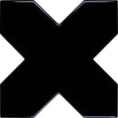 Black 5x5 Glossy Cross Ceramic Tile (27 pack, 5.37 sq ft/case) - Sample