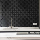 Black 5x5 Glossy Cross Ceramic Tile (27 pack, 5.37 sq ft/case)