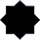 Black 5x5 Glossy Star Ceramic Tile (27 pack, 5.37 sq ft/case) - Sample