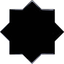 Black 5x5 Glossy Star Ceramic Tile (27 pack, 5.37 sq ft/case) by Apollo Tile
