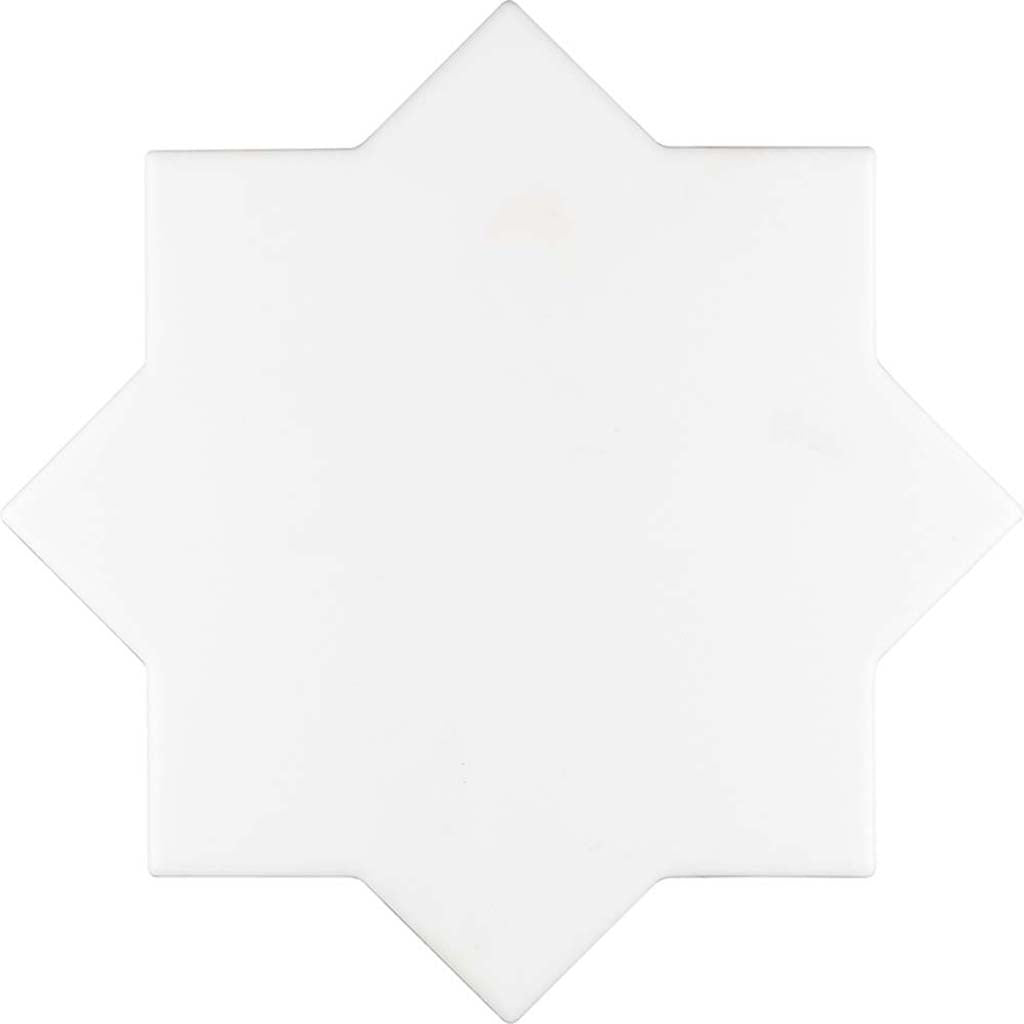 White 5x5 Matte Star Ceramic Tile (27 pack, 5.37 sq ft/case), photo 4 of 10