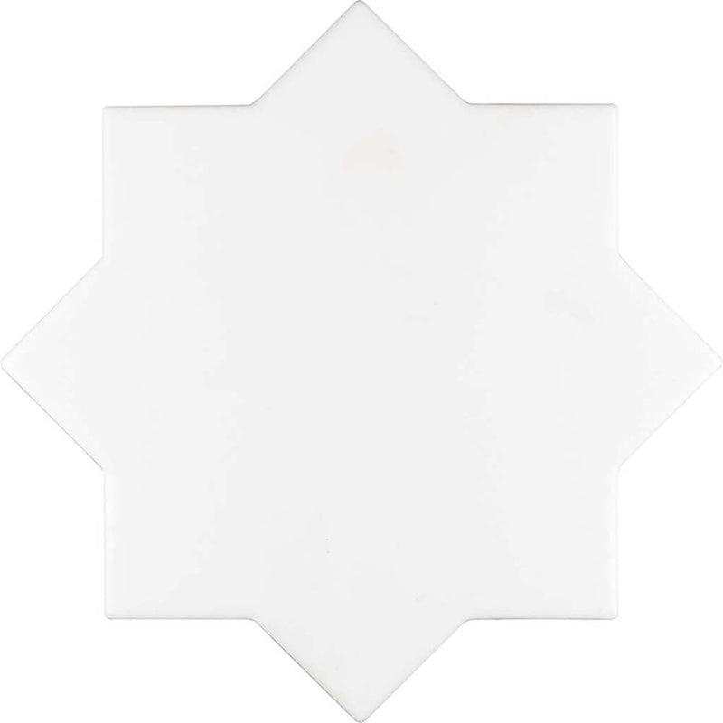White 5x5 Matte Star Ceramic Tile (27 pack, 5.37 sq ft/case), photo 4 of 10