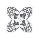 Black 5x5 Matte Ceramic Cross Deco Tile (27 pack, 5.37 sq ft/case)