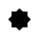 Black 5x5 Glossy Star Ceramic Tile (27 pack, 5.37 sq ft/case)