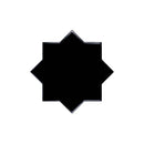 Black 5x5 Glossy Star Ceramic Tile (27 pack, 5.37 sq ft/case) by Apollo Tile