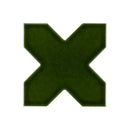 Dark Green 5x5 Glossy Cross Ceramic Tile (27 pack, 5.37 sq ft/case)