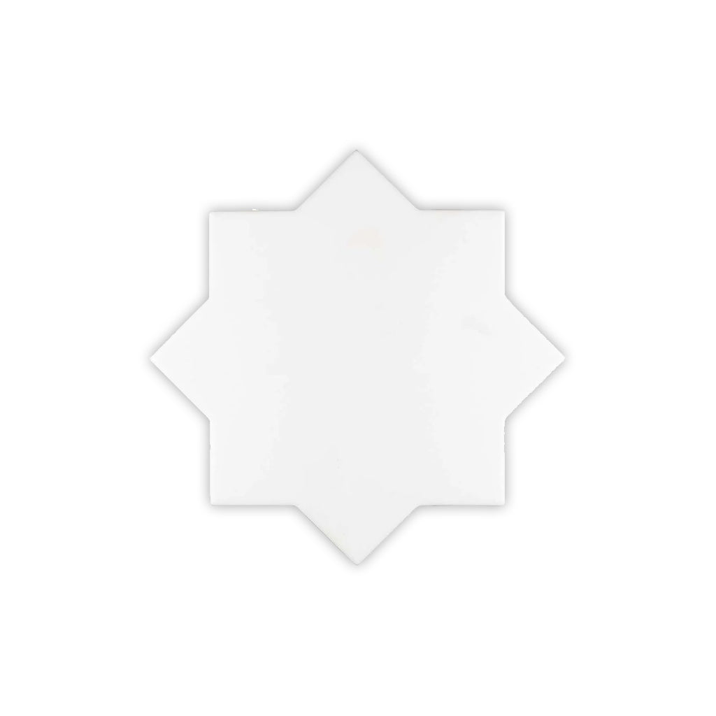 White 5x5 Matte Star Ceramic Tile (27 pack, 5.37 sq ft/case), photo 10 of 10