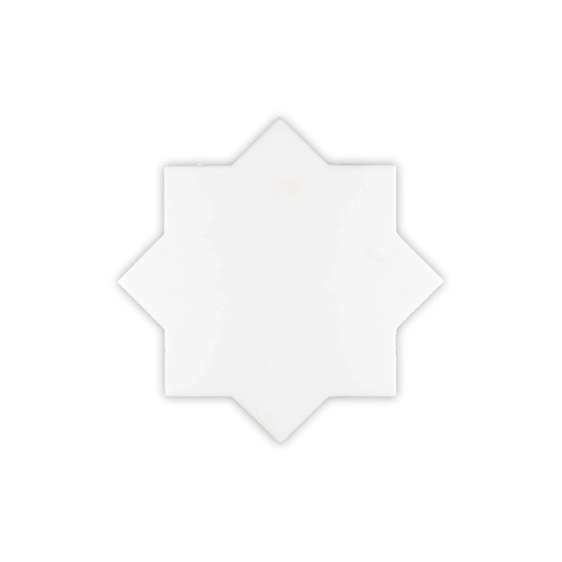 White 5x5 Matte Star Ceramic Tile (27 pack, 5.37 sq ft/case), photo 10 of 10