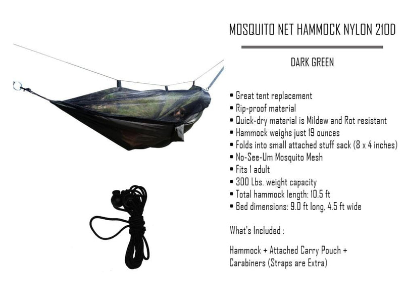 Mosquito Net Hammock Nylon 210T Ripstop