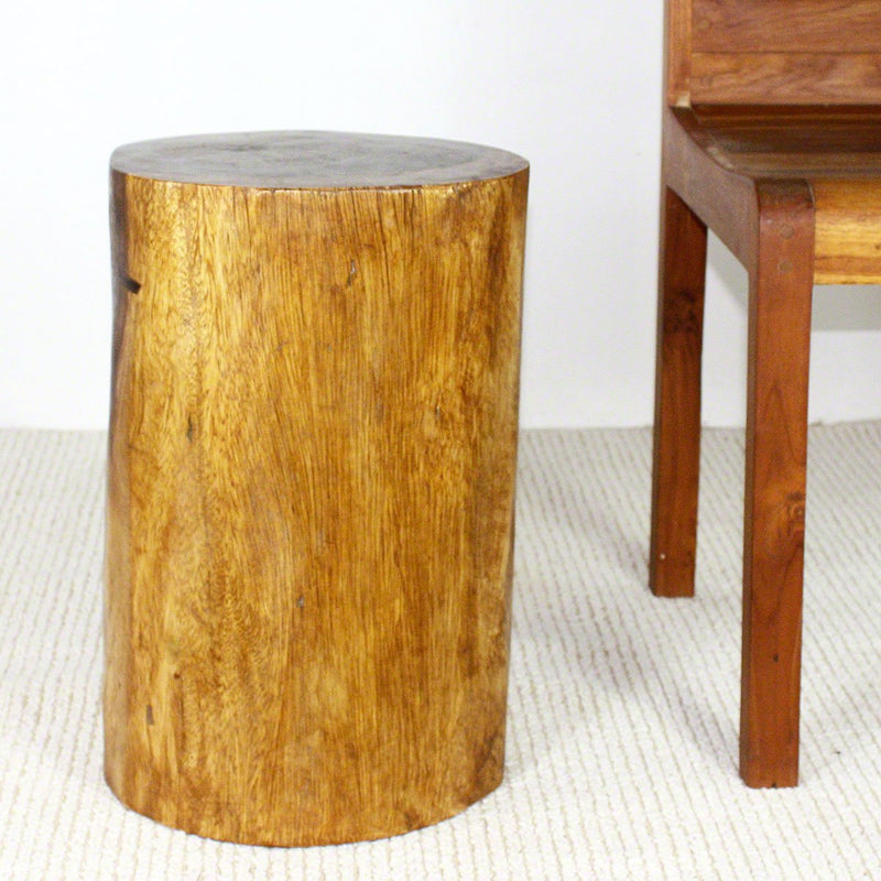 Haussmann® Wood Stump Stool or Stand 11-14 in DIA x 18 in H Walnut Oil