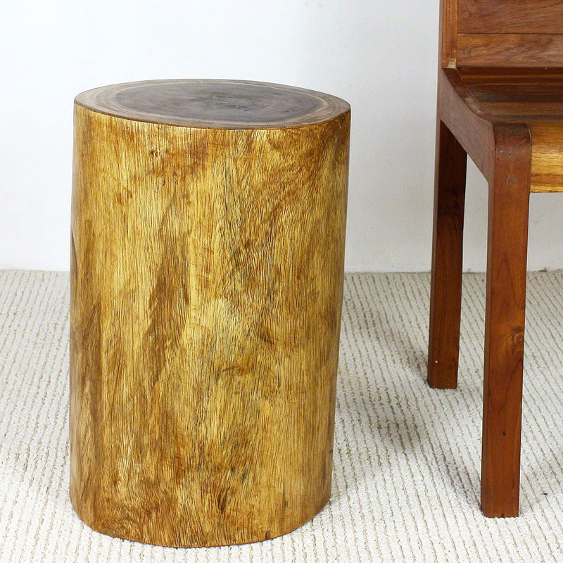 Haussmann® Wood Stump Stool or Stand 11-14 in DIA x 18 in H Walnut Oil