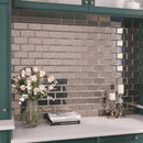 Antique Mirror 3x6 Polished Glass Subway Tile (40 pack, 5 sq ft/case) - Sample