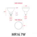 MR16 7W 12V Low Voltage Black LED Bulbs Dimmable Energy Saving Waterproof Light CE & RoHS Certified