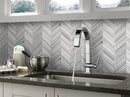 Gray 12x12 Polished Herringbone Equator Marble Mosaic Tile (5 pack, 5.08 sq ft/case)