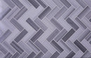 Gray 12x12 Polished Herringbone Marble Mosaic Tile (5 pack, 5.29 sq ft/case) - Sample