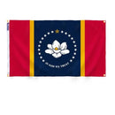 Mississippi Flag with Grommets Along the Edges for Wall Hanging by Flagman of America