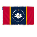 Mississippi Flag with Grommets Along the Edges for Wall Hanging by Flagman of America