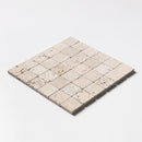 Chiaro Tumbled 2x2 Travertine Mosaic