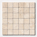 Chiaro Tumbled 2x2 Travertine Mosaic