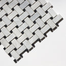 Carrara T Honed Basket Weave Marble Mosaic