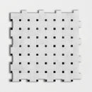 Calacatta T Honed Basket Weave Marble Mosaic