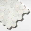 Calacatta T Honed Hexagon Marble Mosaic