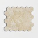 Chiaro Honed Filled Hexagon Travertine Mosaic